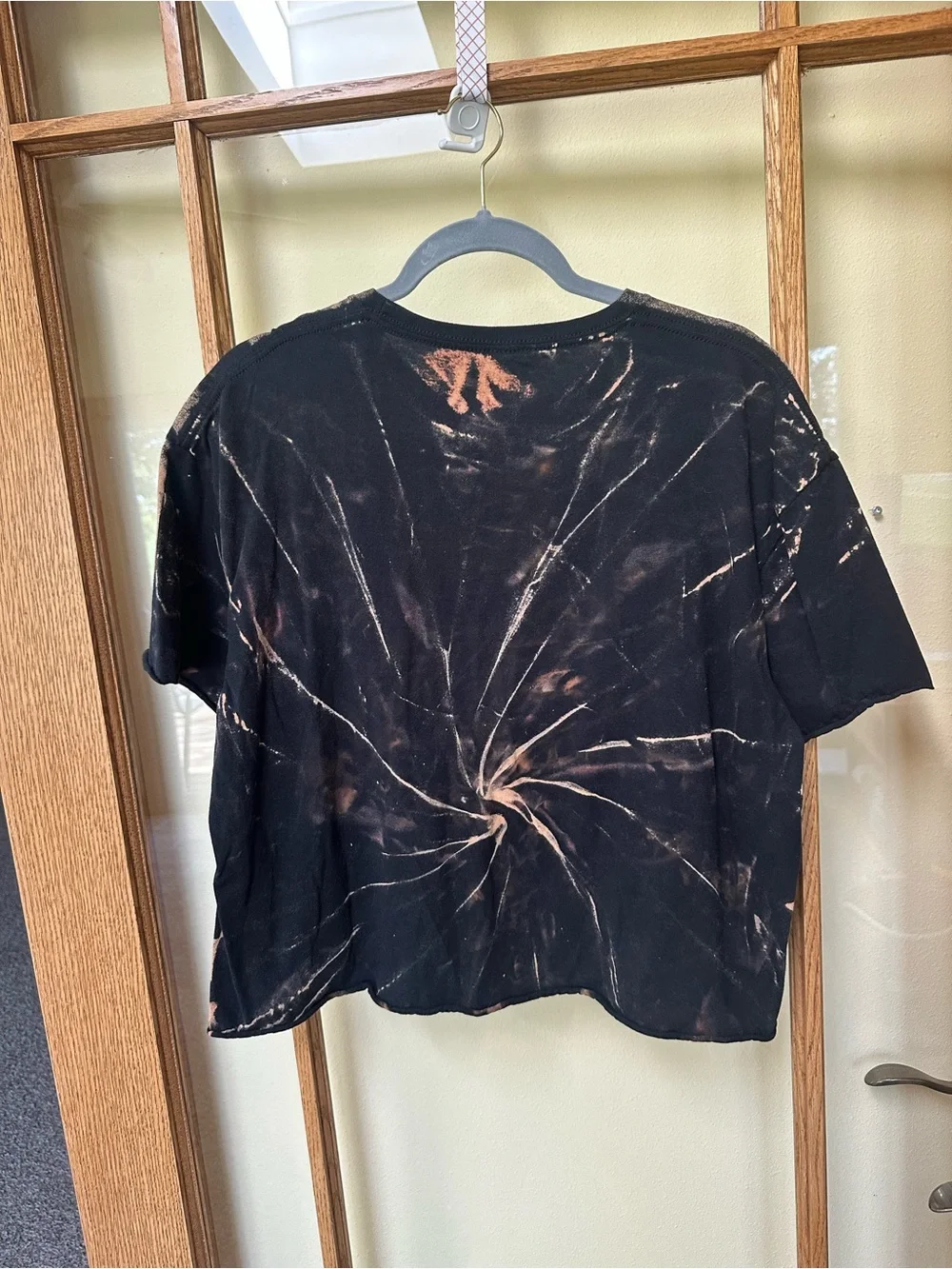 Hey, Cowboy Tie-Dye Crop Tee - Black & Tan